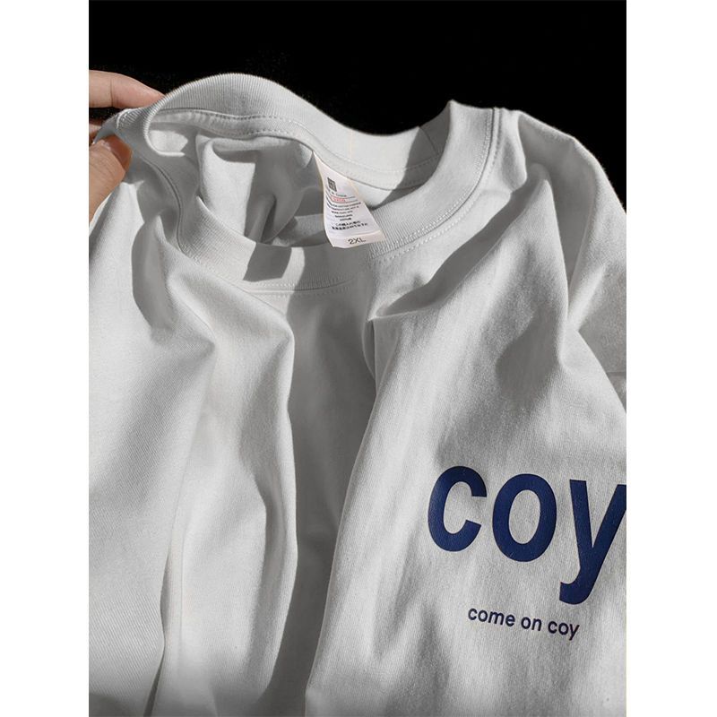 Áo Thun 100% Cotton Tay Ngắn Dáng Rộng Phong Cách Hong Kong Thời Trang Mùa Hè Cho Nam Và Nữ