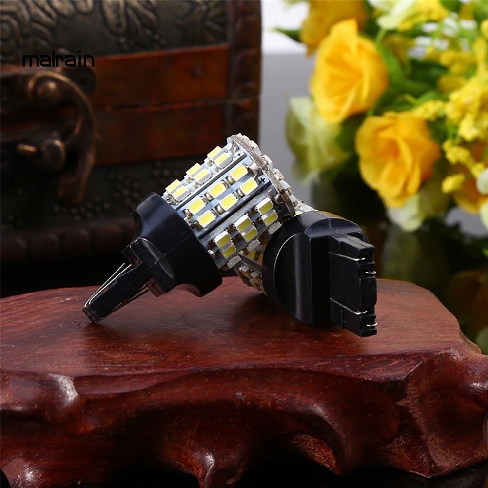 Set 2 Bóng Đèn LED Phanh Xe Ánh Sáng Trắng 6000K 12V T20 7440 7443 64 SMD