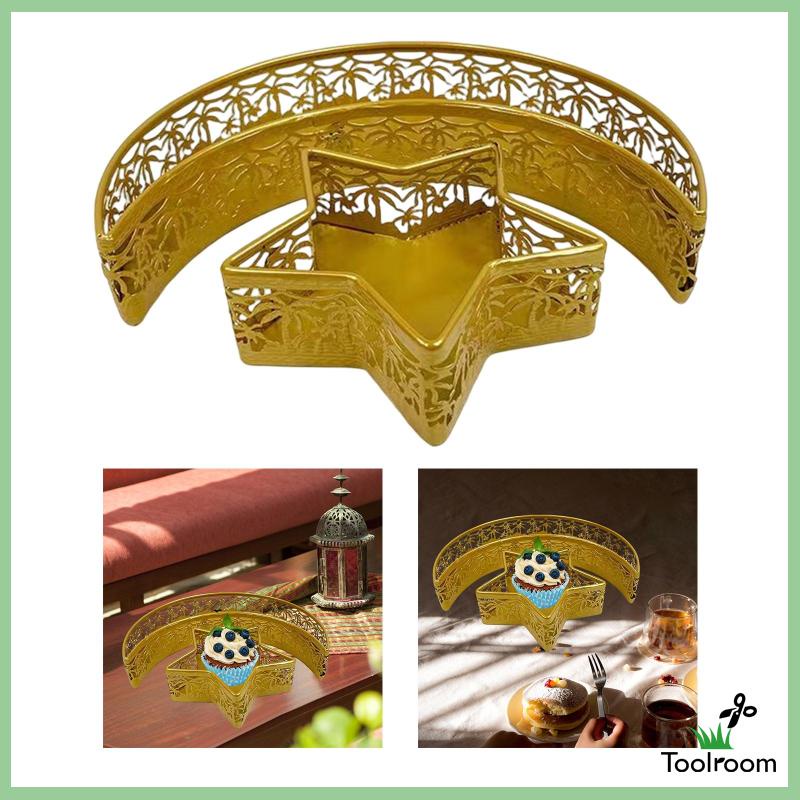 Set 2 Khay Sắt Trưng Bày Bánh Mì / Món Tráng Miệng Kiểu Ramadan