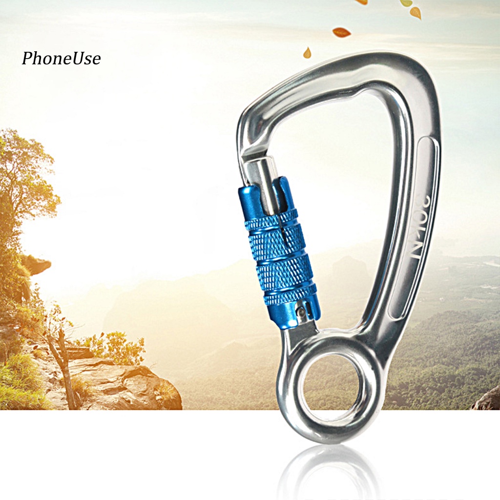 Móc Khóa Leo Núi Chữ O Bằng Hợp Kim Nhôm PU Chống Mòn An Toàn