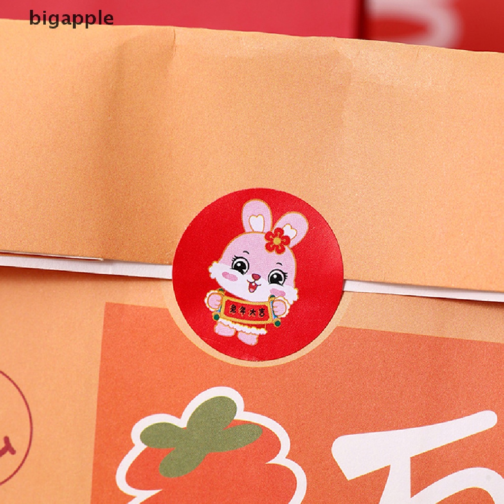 Cuộn 200 Miếng Dán Trang Trí Năm Mới 2023 Hình Thỏ Hoạt Hình Dễ Thương