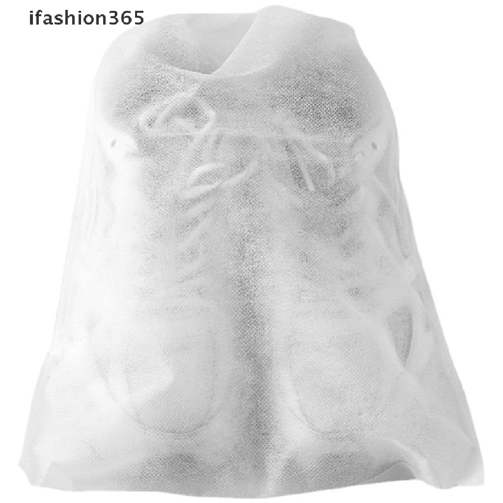 Set 10 Túi Dây Rút Bằng Vải Không Dệt Trong Suốt Chống Bụi Bẩn Đựng Giày Tiện Dụng ifashion365