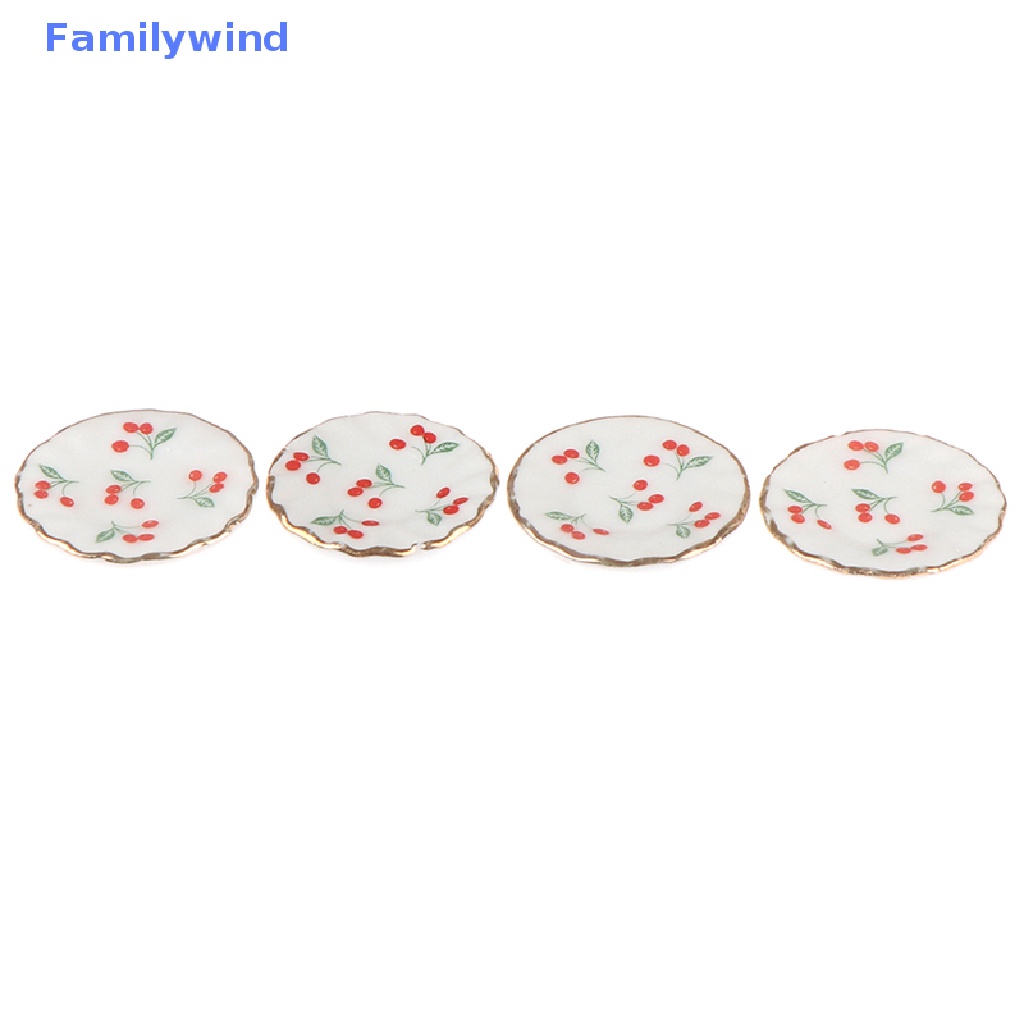 Set 4 Món Chén Đĩa 1: 12 Trang Trí Nhà Búp Bê