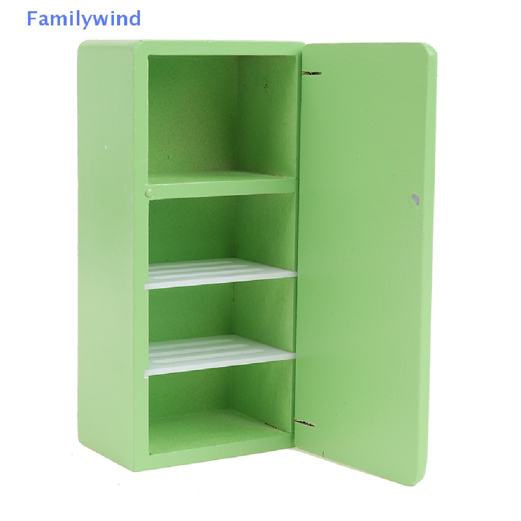 Mô Hình Tủ Lạnh Phong Cách vintage Tỉ Lệ 1: 12 Trang Trí Nhà Búp Bê