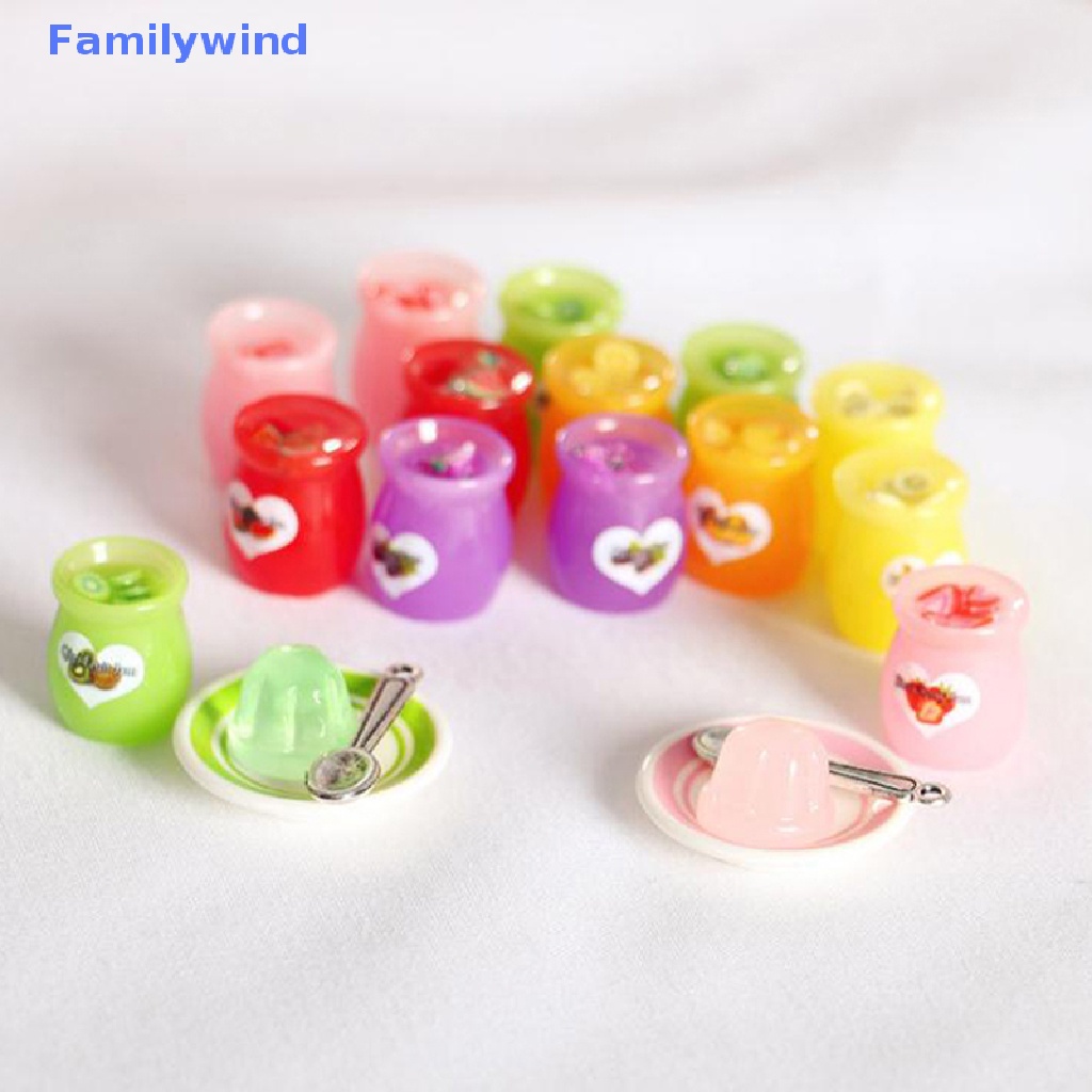 Set 4 Mô Hình Bánh Pudding Tỉ Lệ 1 / 12 1 / 6 Cho Nhà Búp Bê