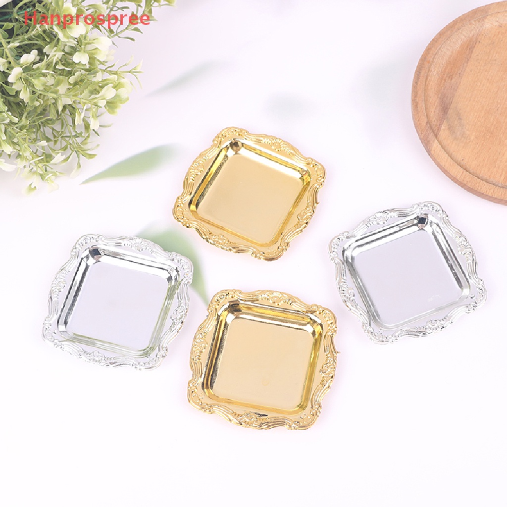 Bộ 2 Khay Trà Mini Bằng Nhựa Dùng Trang Trí Nhà Búp Bê