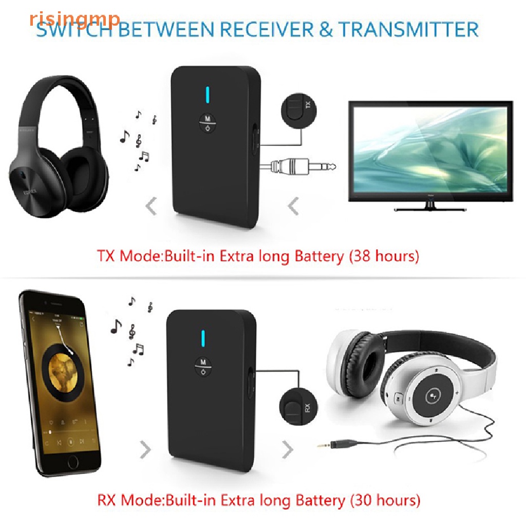 Thiết Bị Truyền Nhận Tín Hiệu Bluetooth 5.0 2 Trong 1 APTX Cho Mp3 Stereo Music 3.5mm AUX