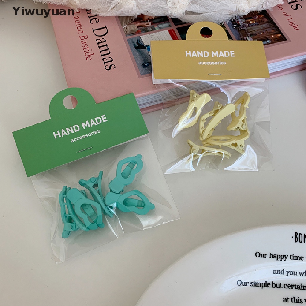 < Yiwuyuan > Set 5 Kẹp Tóc Càng Cua Hình Trái Tim Phong Cách Hawaii Hàn Quốc Cho Bé Gái