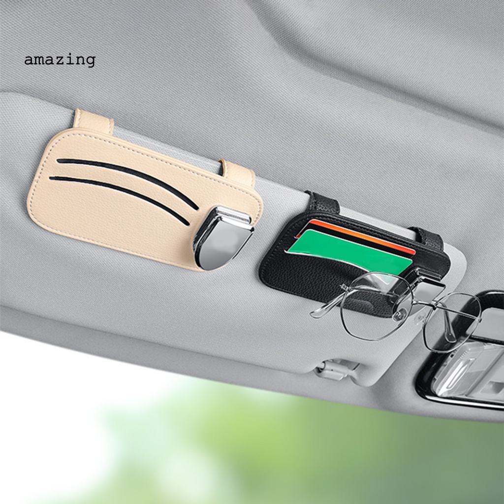 Kẹp Giữ Thẻ / Kính Mát Gắn Tấm Che Nắng Xe Hơi Tiết Kiệm Không Gian