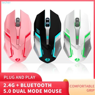 Chuột chơi game chuột bluetooth không dây 2.4g có thể sạc lại chuột công thái học không tiếng ồn cho máy tính xách tay chuột có đèn nền led cho công nghệ ios android