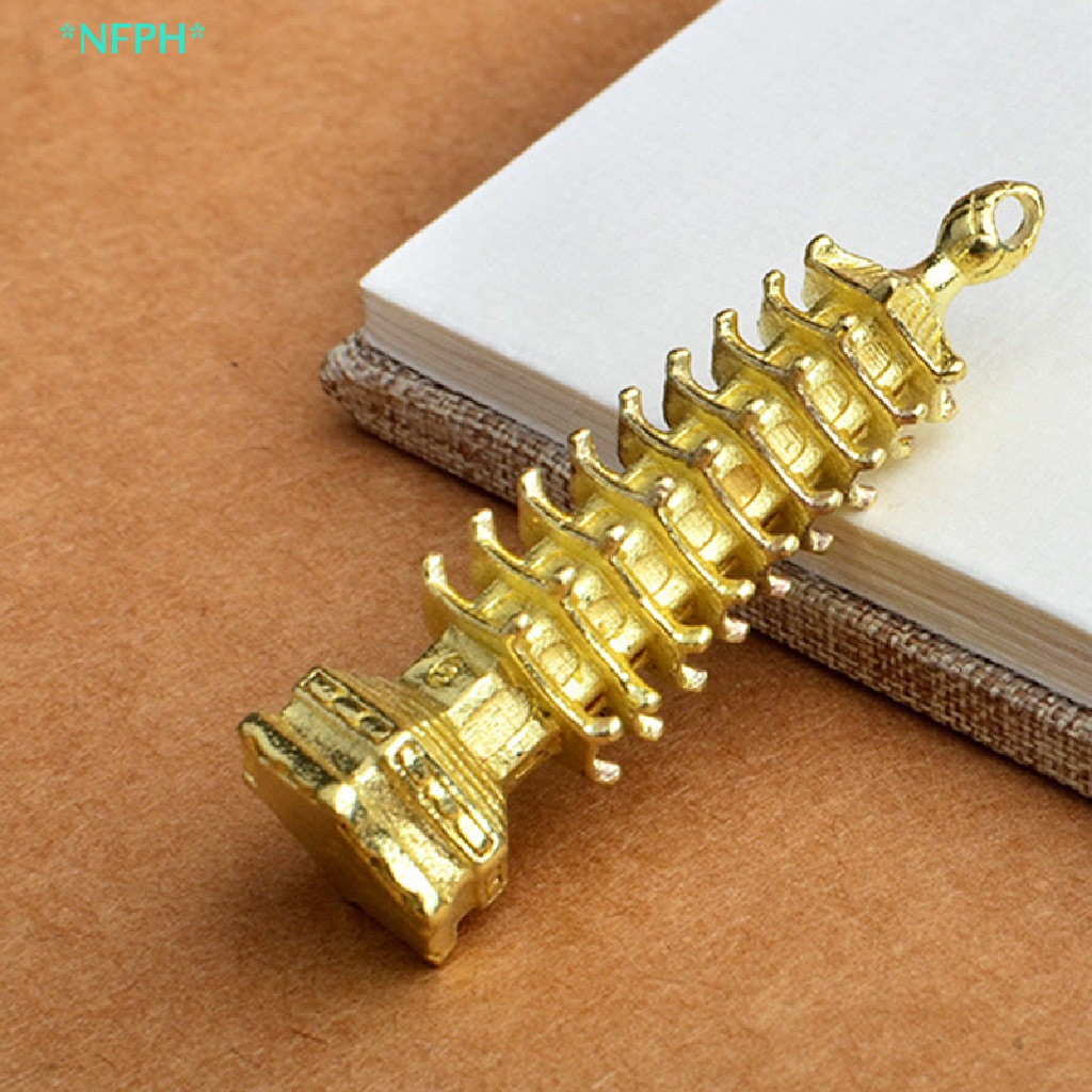 Nfph &gt; Móc Khóa Xe Hơi Bằng Đồng Thau Chín Tấc Hình Tháp Cicada Truyền Thống Trung Hoa Làm Quà Tặng Cho Học Sinh Mới