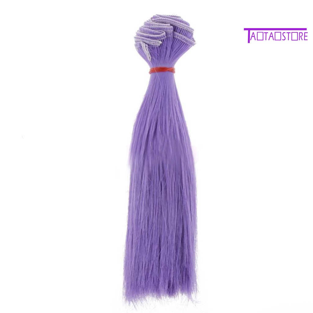 Tóc Giả Thẳng Dài 15cm Bằng Lụa Chịu Nhiệt Độ Cao Cho Búp Bê