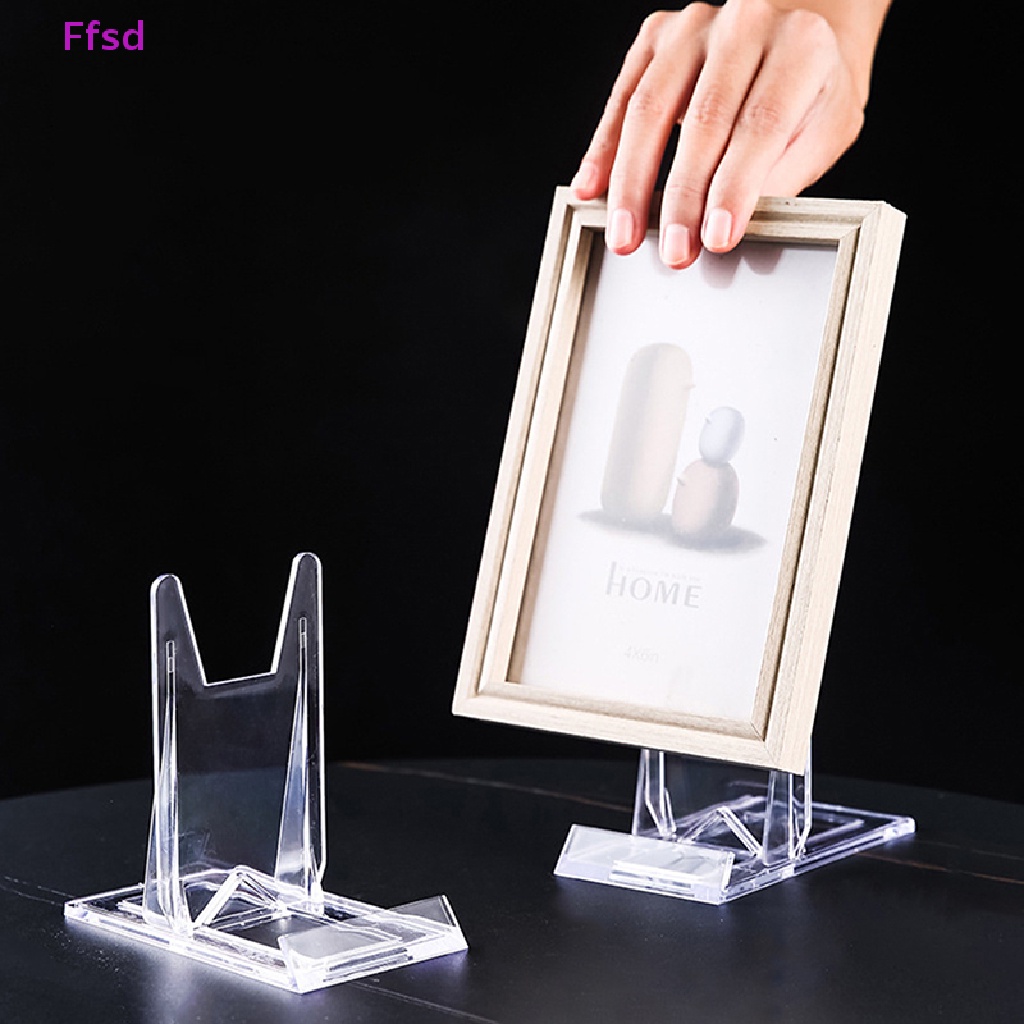 1 Giá Đỡ Trưng Bày Đĩa Ảnh / Điện Thoại Bằng Nhựa Tùy Chỉnh Tiện Dụng