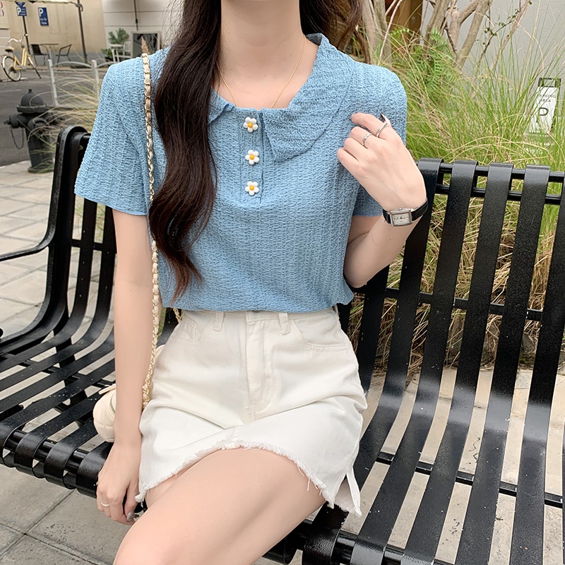 Áo polo Tay Ngắn Dáng Rộng Thiết Kế Mới Thời Trang Mùa Hè Dành Cho Nữ