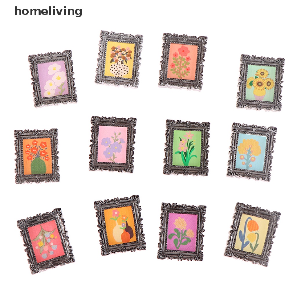 Bộ 2 Khung Manny Cổ Điển Tỉ Lệ 1: 12 Trang Trí Nhà Búp Bê