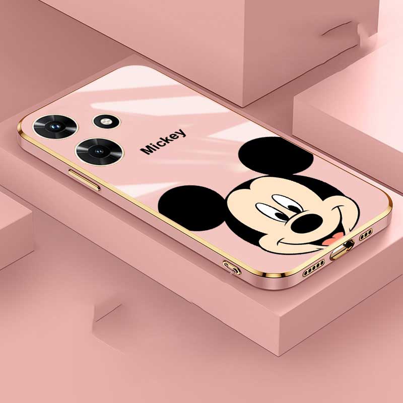 Ốp Điện Thoại Viền Vuông Mạ 6D Hình Chuột Mickey Tinh Tế Cho OnePlus Nord CE 3 Lite