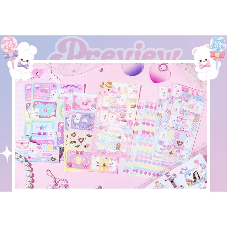 Bộ sticker Guka Hoạt Hình Dán Trang Trí Nhà Ở DIY