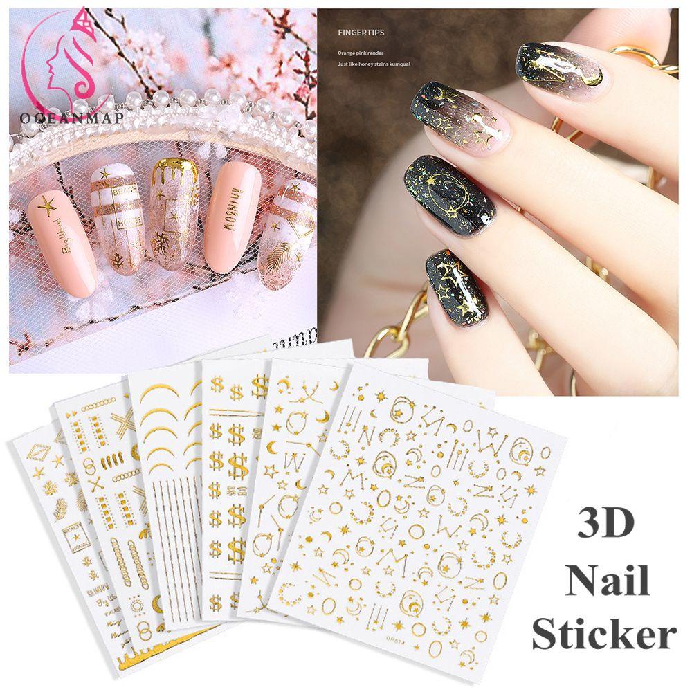 Miếng dán trang trí móng tay nhiều kiểu dáng 3d độc đáo