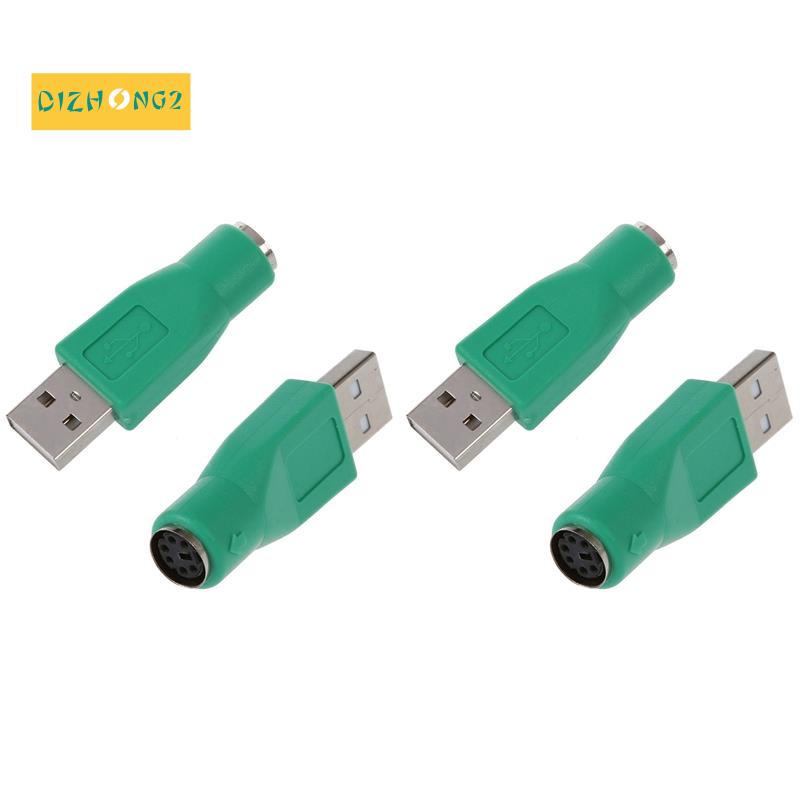 4 Đầu Chuyển Đổi Từ PS / 2 Female Sang USB Male Cho Bàn Phím Và Chuột