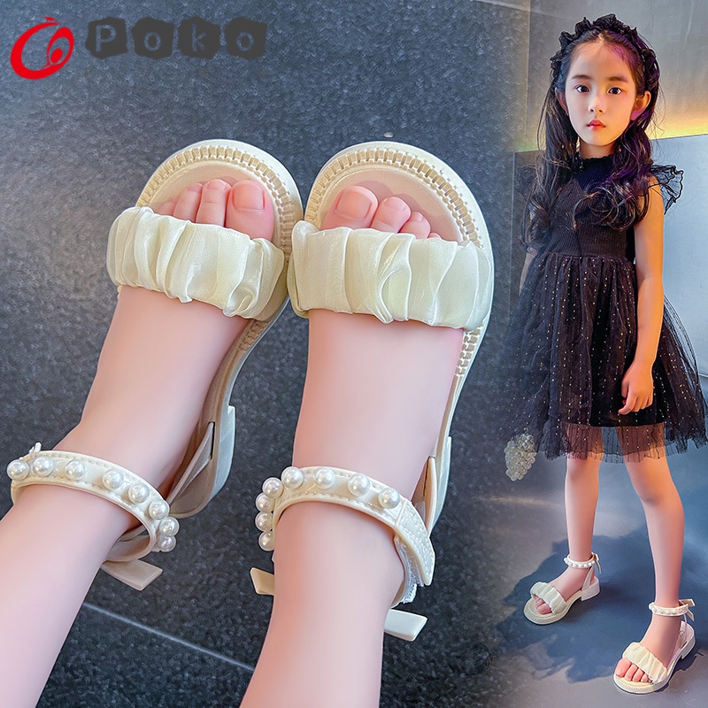 Giày Sandal Công Chúa Mùa Hè 2023 Đế Mềm Hở Ngón Phong Cách Hàn Quốc Thời Trang Cho Bé Gái Tiểu Học