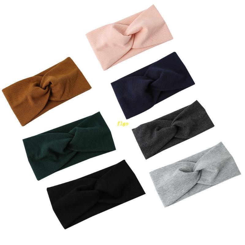 Băng Đô Vải Dệt Kim Co Giãn Thắt Nút Phong Cách Thể Thao Cho Nữ