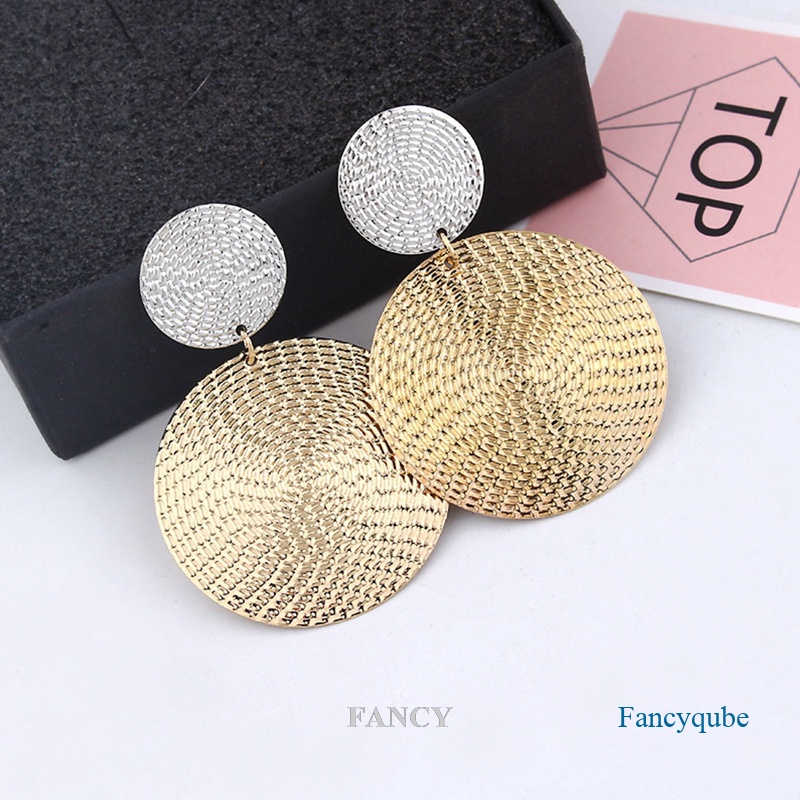 Khuyên Tai Nữ Hình Tròn Phối Màu Thời Trang