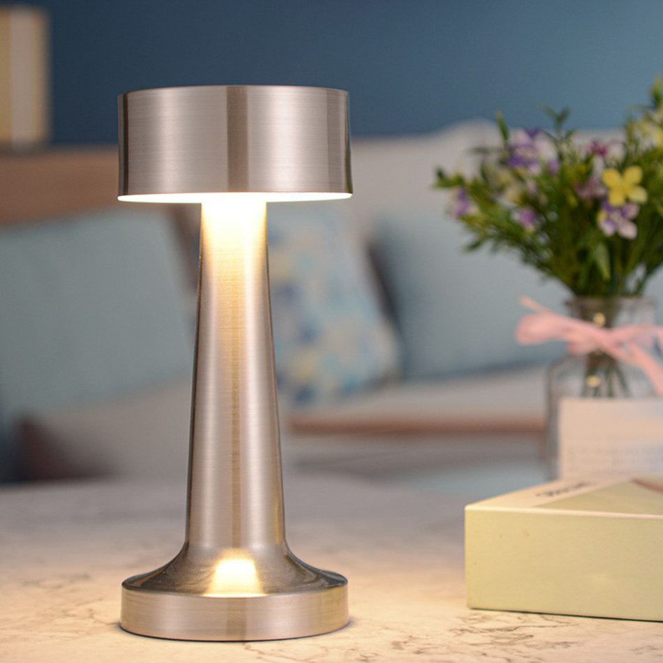 Night Light LED Bar Restaurant Touch Switch Flat Head Cordless Table Lamp sunnyfun