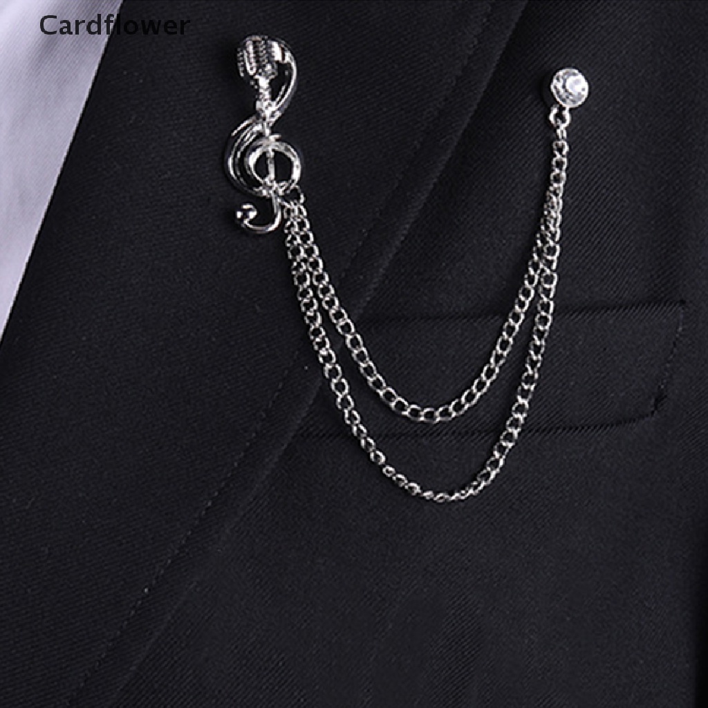 < Cardflower > Ghim Cài Áo Hình Vương Miện Đính Pha Lê Phối Dây Xích Tua Rua Thời Trang Cho Nam Và Nữ