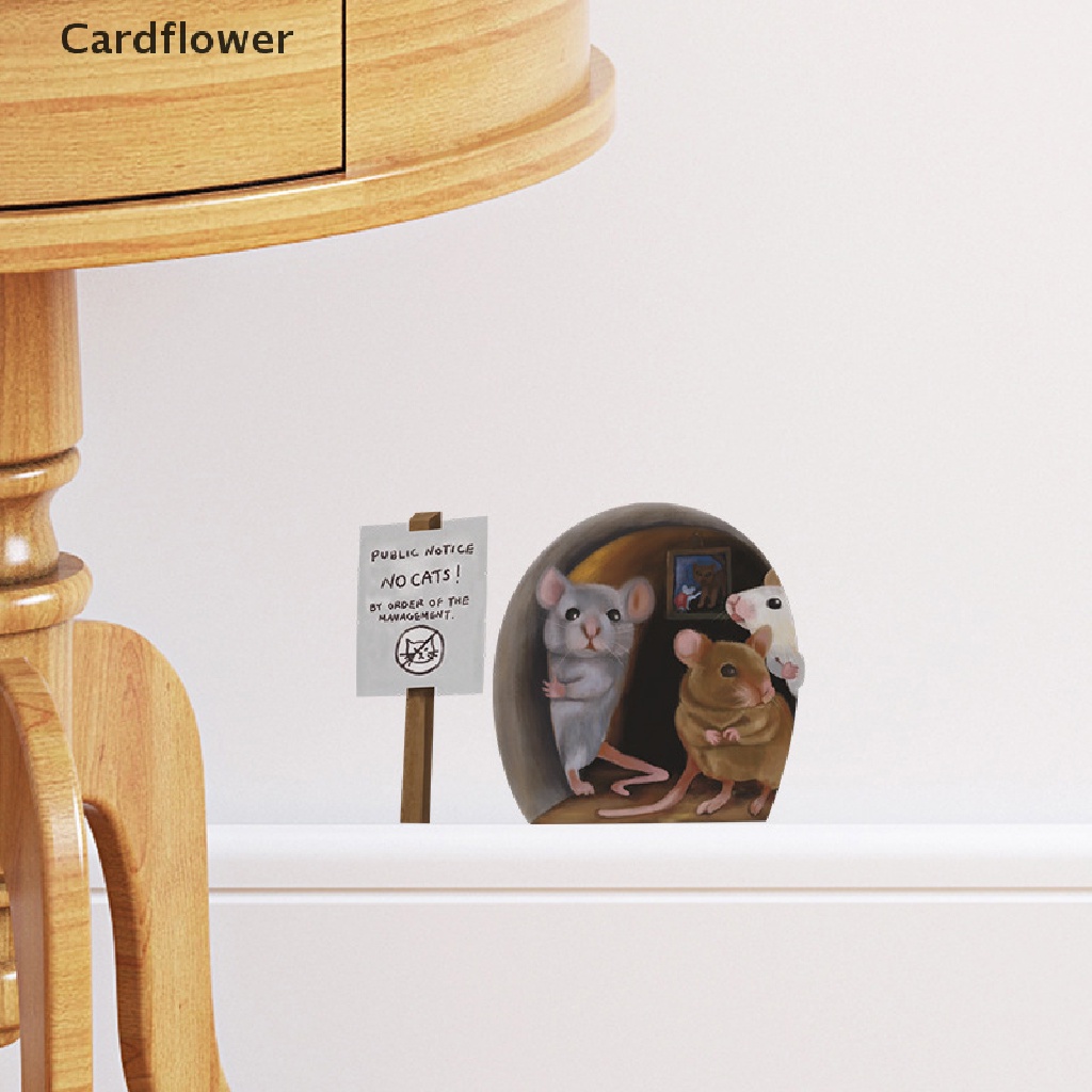 < Cardflower > Miếng Dán Tường Hình Chú Chuột Nhỏ Dễ Thương Sáng Tạo Thực Tế