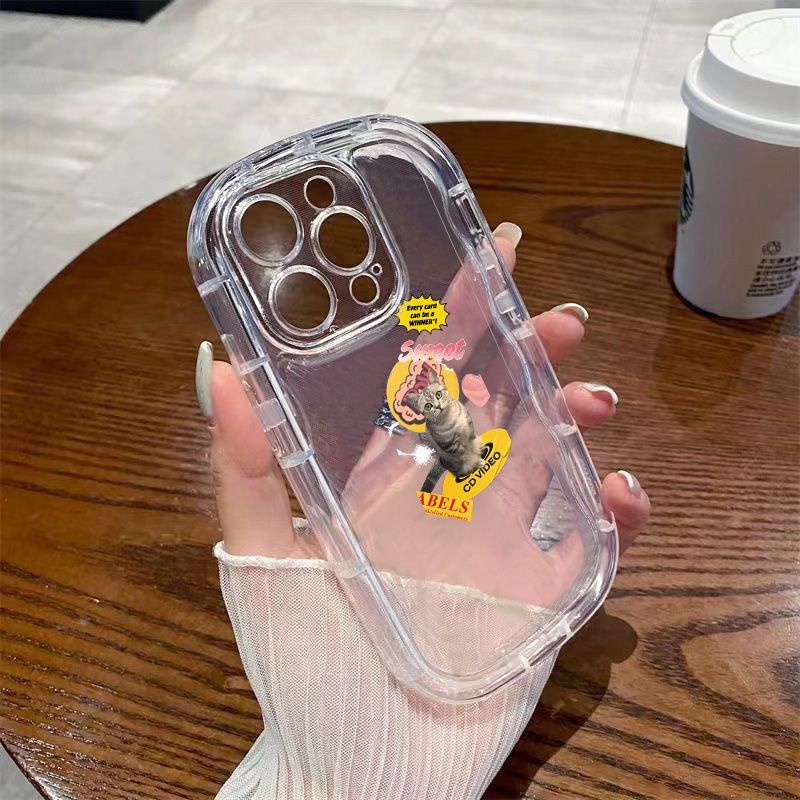 ✅Ốp Điện Thoại Mềm Trong Suốt In Hình Mèo Dễ Thương Chống Sốc Cho Iphone 8p7xs 13 XrPromax / 11iPhone1412