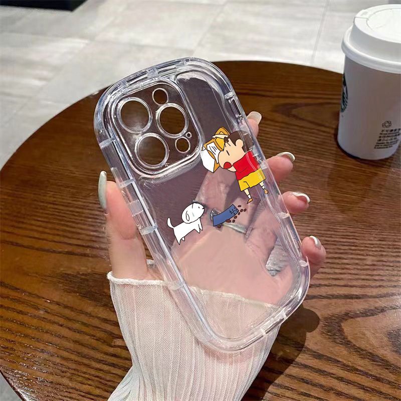✅Ốp Điện Thoại Mềm Trong Suốt Chống Sốc In Hình Shin-Chan Cho Iphone 7 / 1213 / 11 8P Xr 14S promax / C4HV