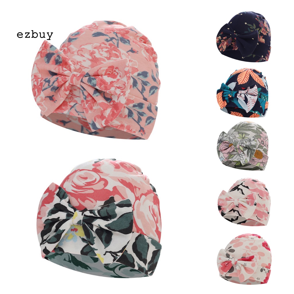 Mũ Turban Thắt Nơ Bảo Vệ Da Thoải Mái Cho Bé Mặc Hàng Ngày