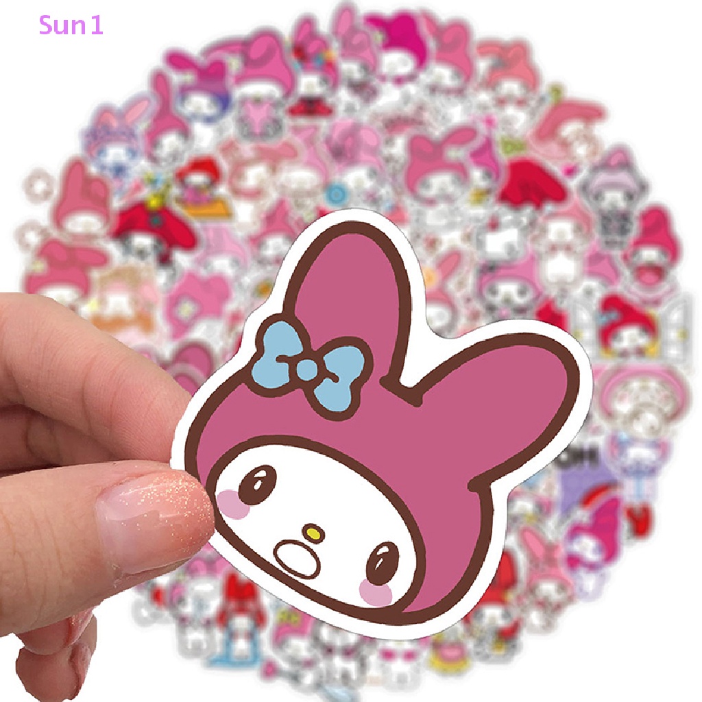 Set 100 Sticker Sun1 &gt; 100 Nhãn Dán Hình Melody Dễ Thương Trang Trí Laptop Xe Máy Ván Trượt DIY