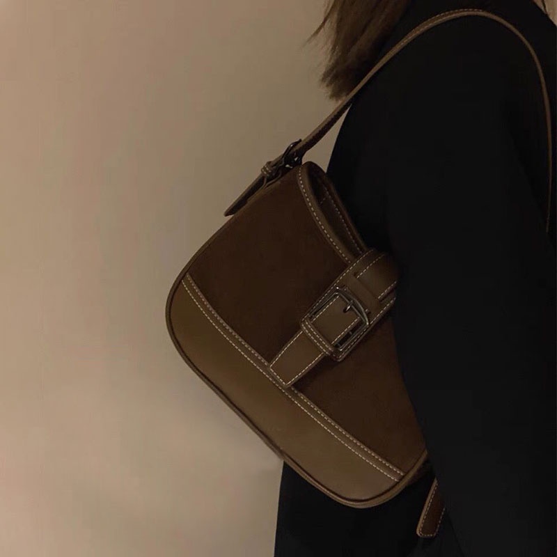 MISCHA Túi Xách Da pu Mềm Phong Cách retro Thời Trang Cho Nữ