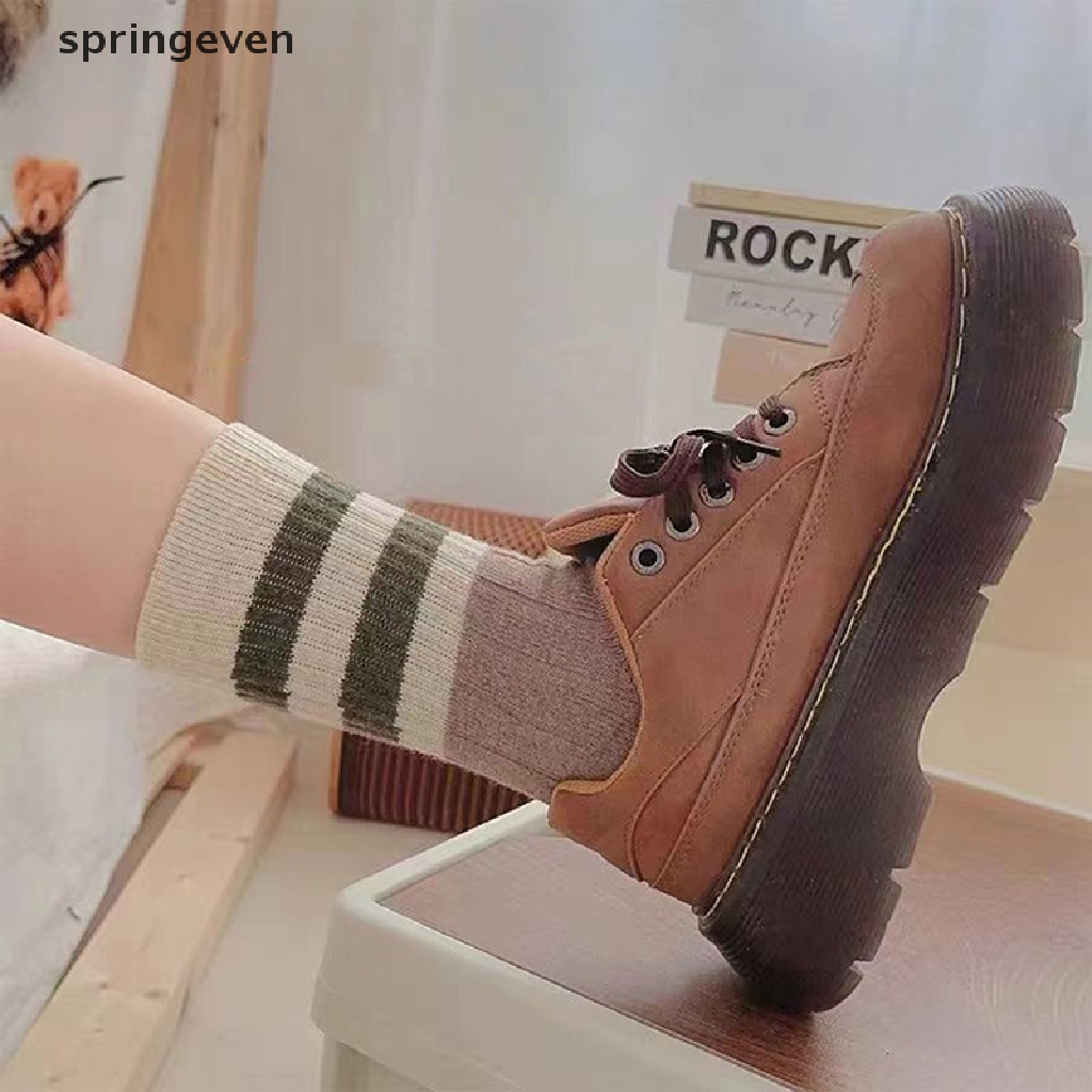 Đôi Vớ Len Dày Giữ Ấm Thoáng Khí Họa Tiết Kẻ Sọc Thời Trang Cho Nam Và Nữ