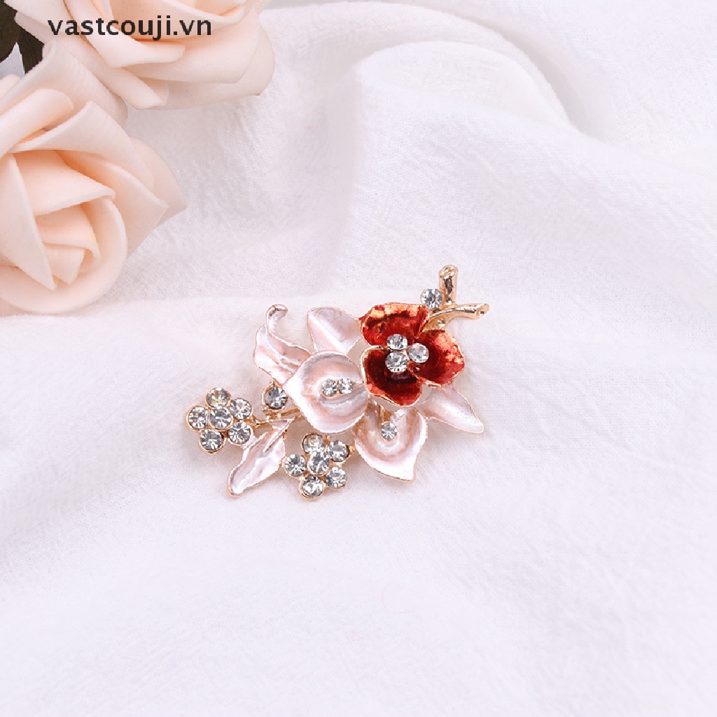 Ghim Cài Áo Hình Hoa Đính Đá Pha Lê Cỡ Lớn Thời Trang Cho Nữ