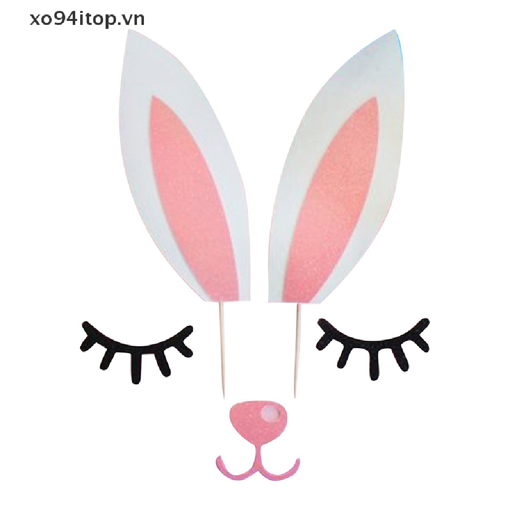 Xoitop 1 Set Que Cắm Trang Trí Bánh Cupcake Tráng Miệng Hình Tai Thỏ Hươu Dùng Trong Tiệc Sinh Nhật