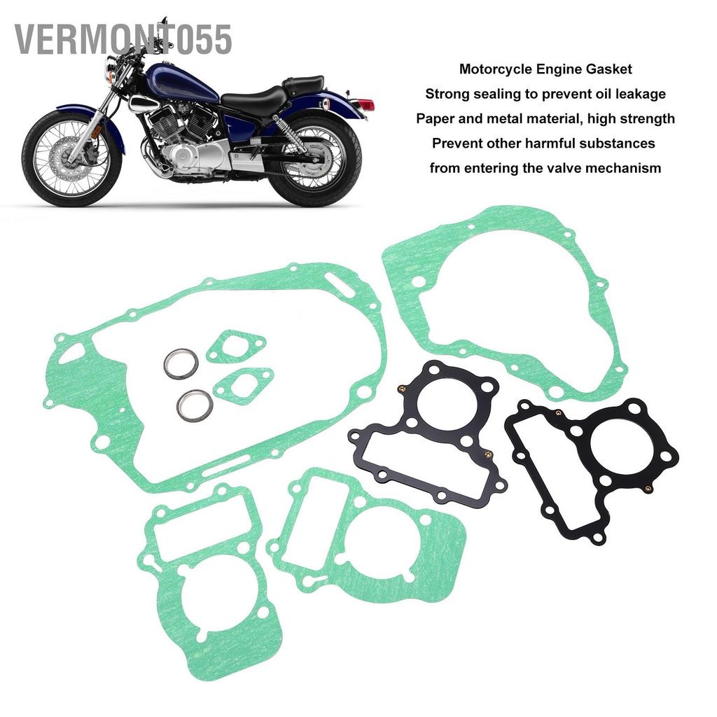 Vermont055 10 Chiếc Động Cơ Xe Máy Gioăng Mạnh Kín Chống Rò Rỉ Xi Lanh Bộ Thay Thế Cho Xử Nữ XV250 125