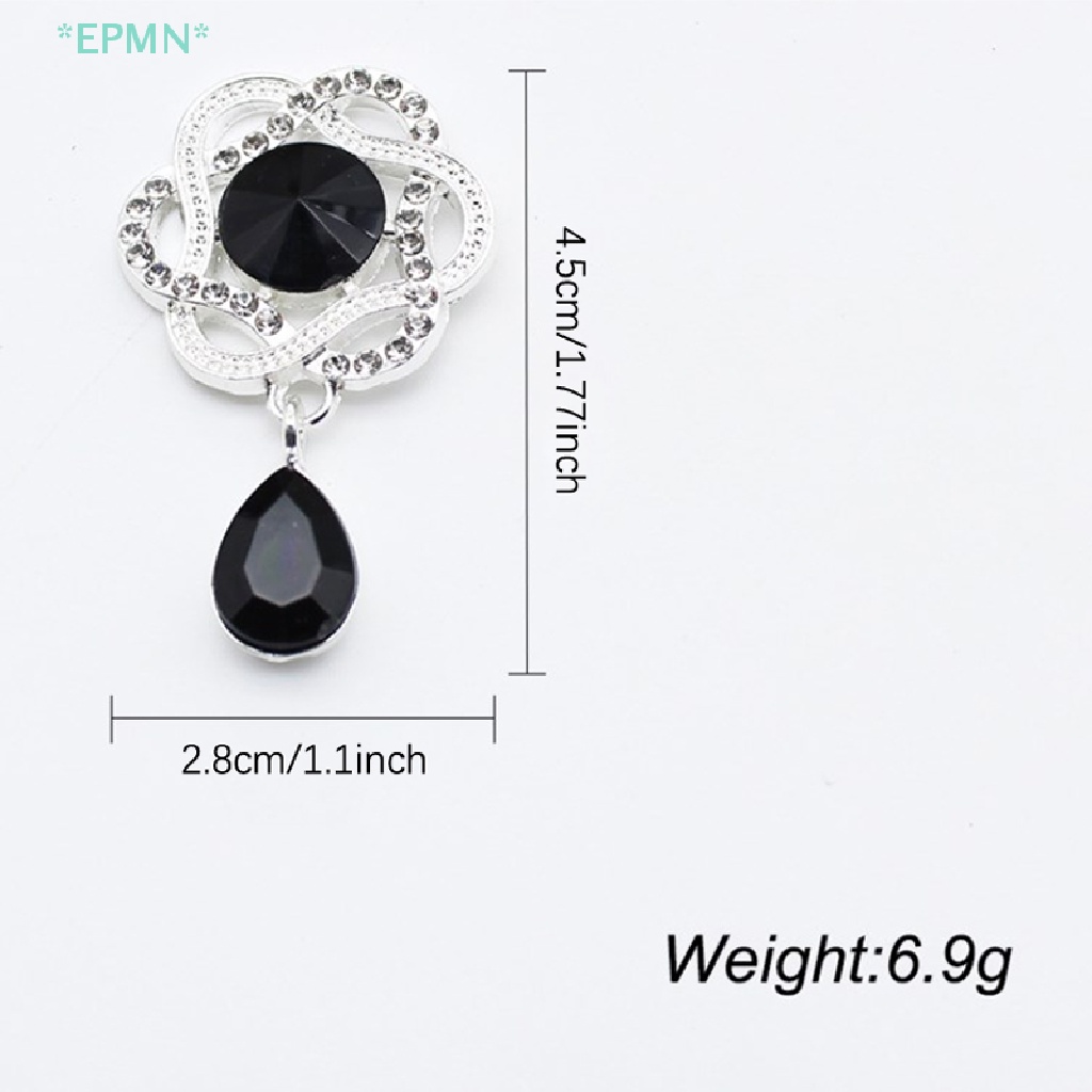 Cài Áo Hình Bông Hoa Bằng Hợp Kim Có Đính Đá Lấp Lánh 28 * 45mm DIY Mới