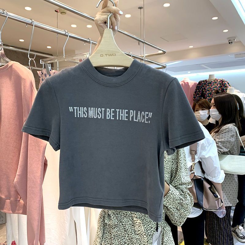 Áo Thun Cotton Mỏng Tay Ngắn Phong Cách Hàn Quốc Năm 2021 Thời Trang Mùa Xuân Cho Nữ