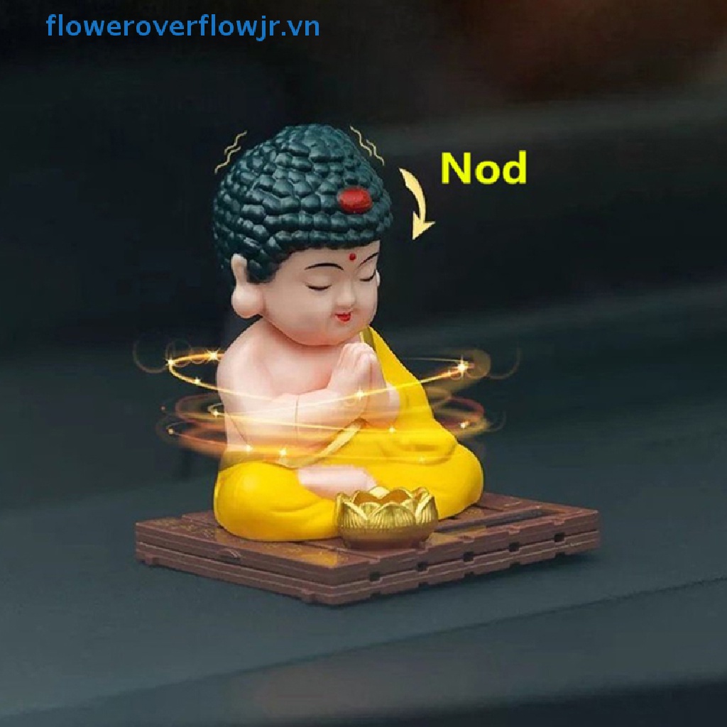 Tượng Phật May Mắn Trang Trí Nội Thất Xe Hơi Sử Dụng Năng Lượng Mặt Trời