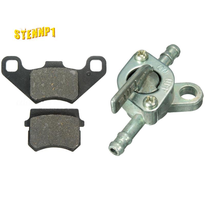 Set 2 Má Phanh Xe Máy Quad ATV Kèm 1 Công Tắc Đóng Mở Nhiên Liệu