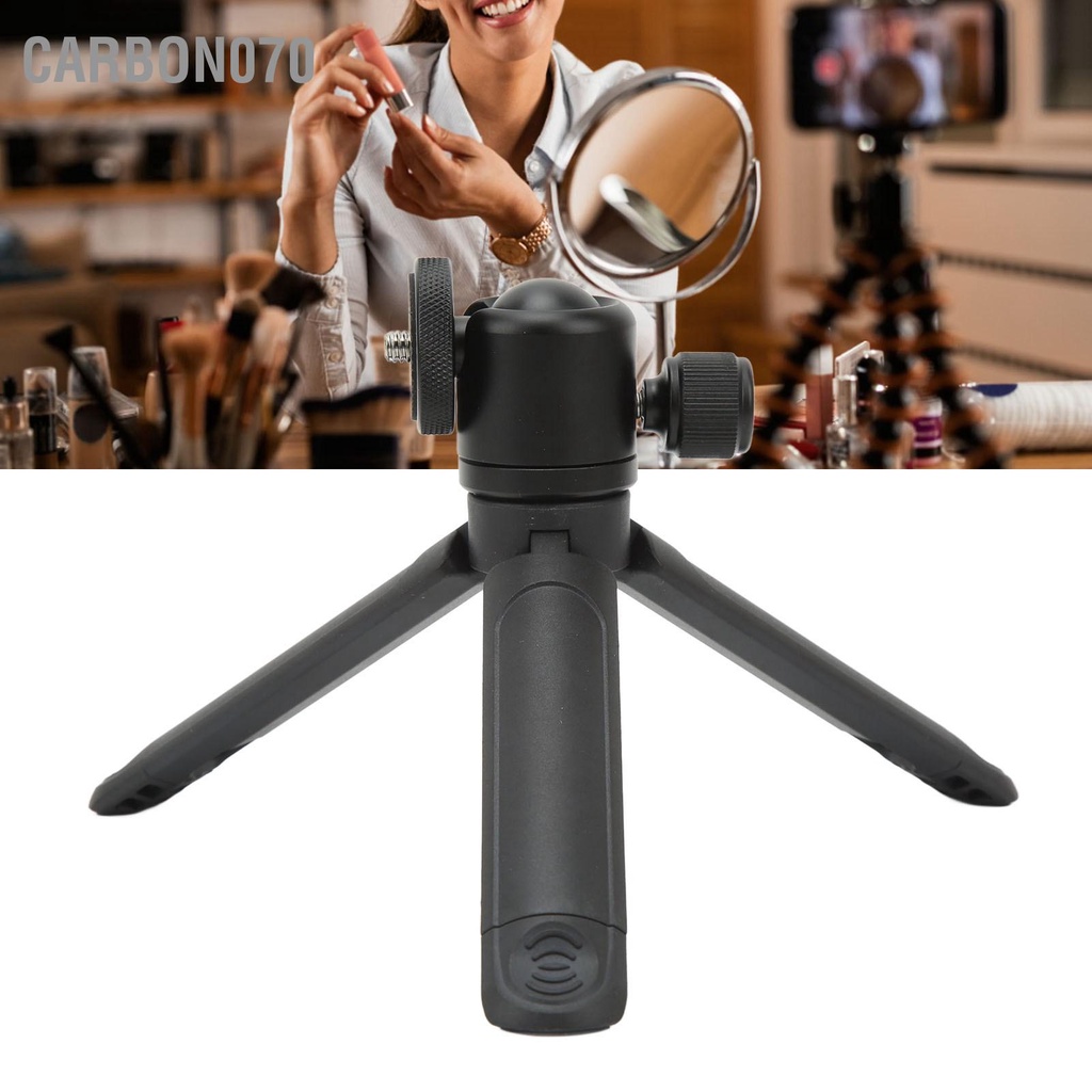Carbon070 Chân Máy Tính Để Bàn Mini Linh Hoạt Xoay 360 Độ Đầu Bi Đa Năng Vít 1/4 Inch Nhỏ Gọn Di Động Điện Thoại Selfie Tripod