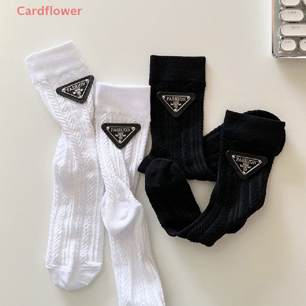 1 Đôi Tất Cotton Họa Tiết Chữ Phong Cách Châu Âu Mới