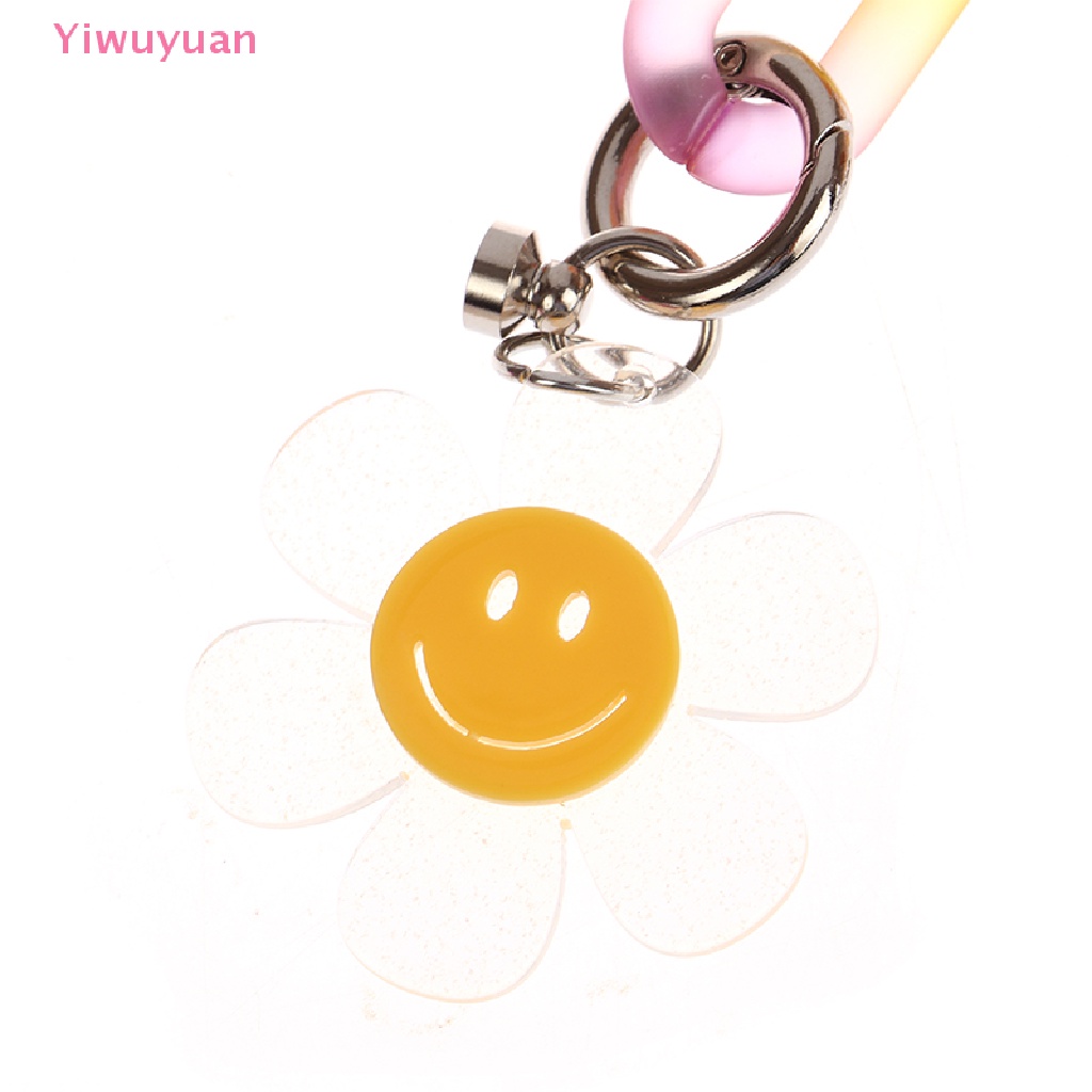 Móc Khóa Xe Hơi Hình Hoa Hướng Dương Mặt Cười Dễ Thương Mới