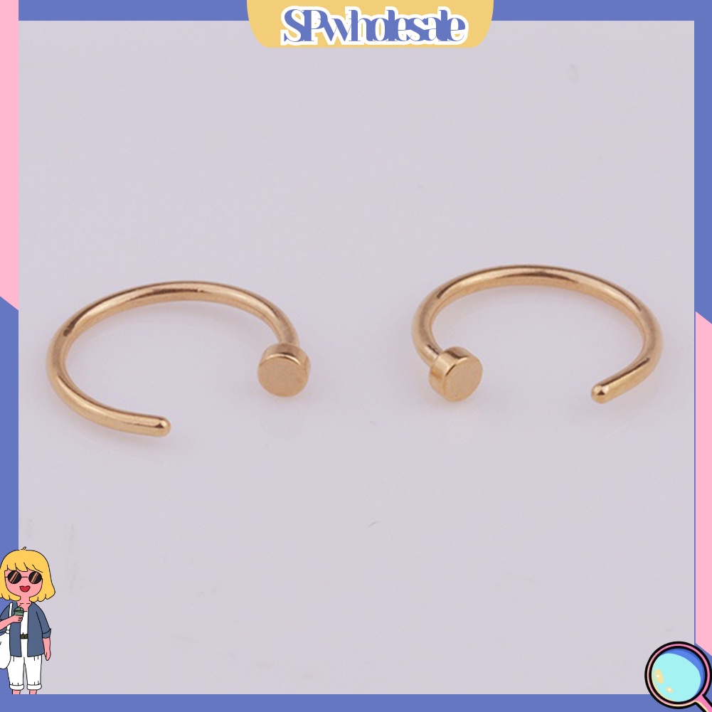 &lt;SPwholesale&gt; Set 4 Khuyên Mũi Thép Không Gỉ Thời Trang Cá Tính