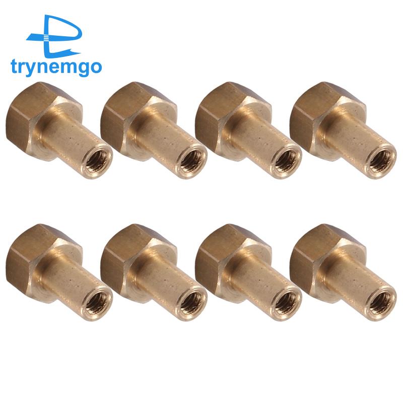 Set 8 Đai Ốc M2 Bằng Đồng Thau Cho Xe Điều Khiển Từ Xa Axial SCX24 AX24 5mm 1 / 24