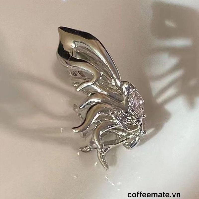 【coffeemate】⚡Khuyên Kẹp Vành Tai Không Xỏ Hình Cánh Bướm Đơn Giản Thời Trang INS Dành Cho Bạn Nữ