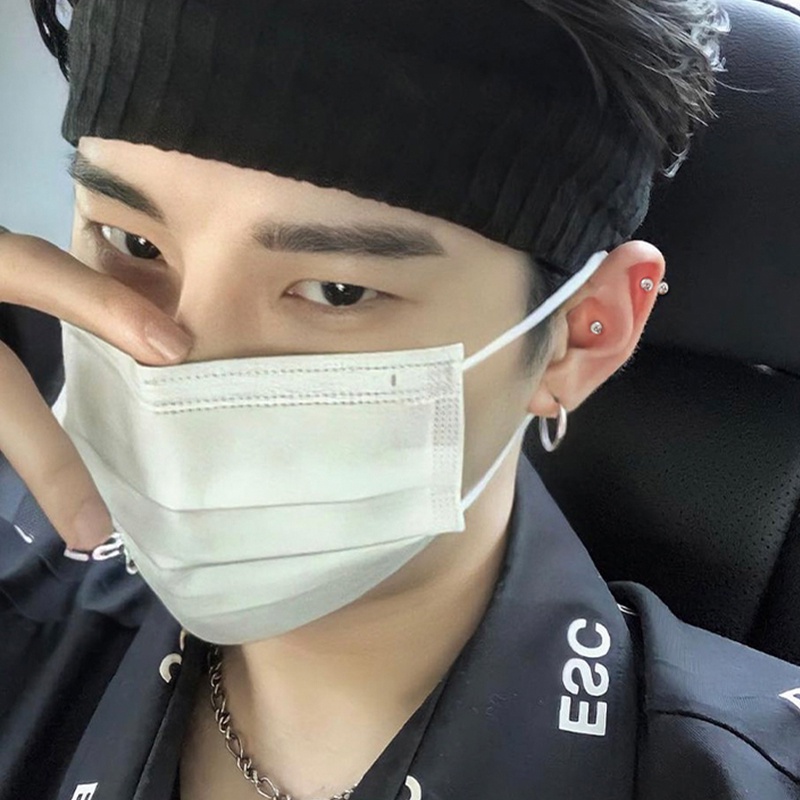 1 Khuyên Tai Quả Tạ Bằng Thép Không Gỉ