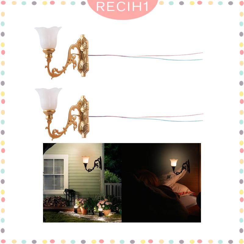 Bộ 2 Đèn Đường Mini 12 Bóng Dùng Trang Trí Nhà Búp Bê